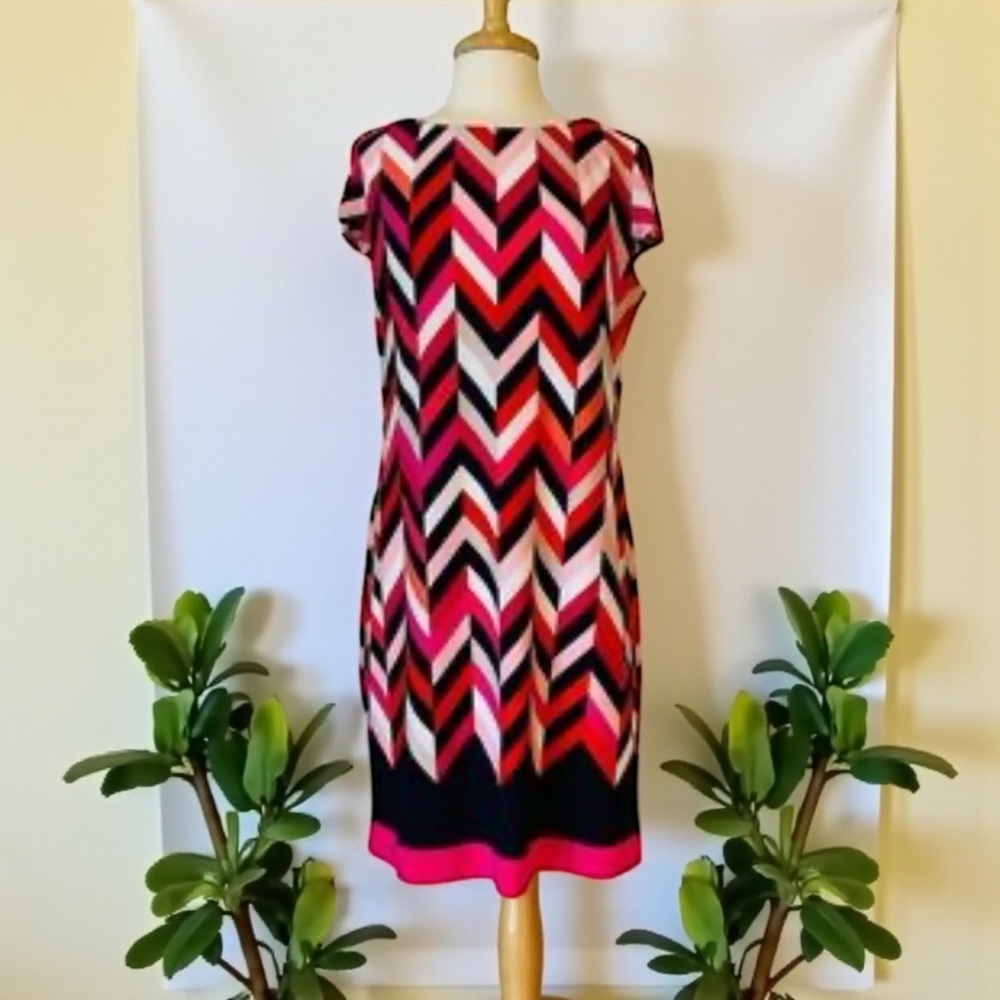 Db Signature Womens Size 14 Camryn Lined Sleeveless Dress Back Zipper